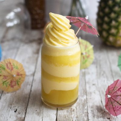 Disneyland_Pineapple_Dole_Whip_Float_Recipe Frosted Luau's Soft Serve Ice Cream Float